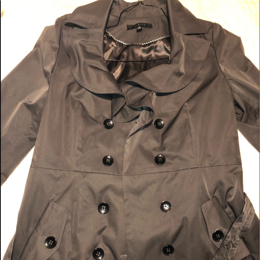 Sandro Grey Ruffled Jacket